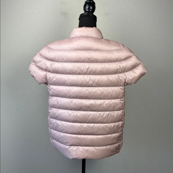 Martha Stewart Down Vest Mauve Short Sleeve Puffer Jacket Gorpcore L - Picture 7 of 9